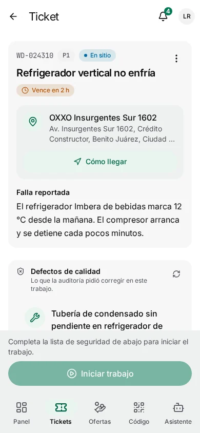 App de campo de waydot: Seguridad antes de empezar
